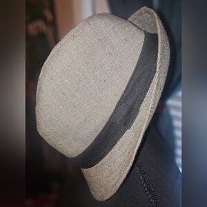 Stylish Gray and Black Fedora Hat